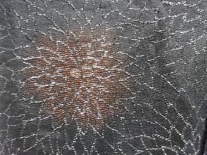 アンティーク　漆菊尽くし模様織出し道行コート